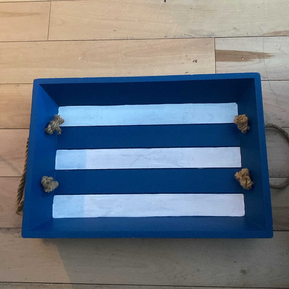 Blue and White Decorative Tray